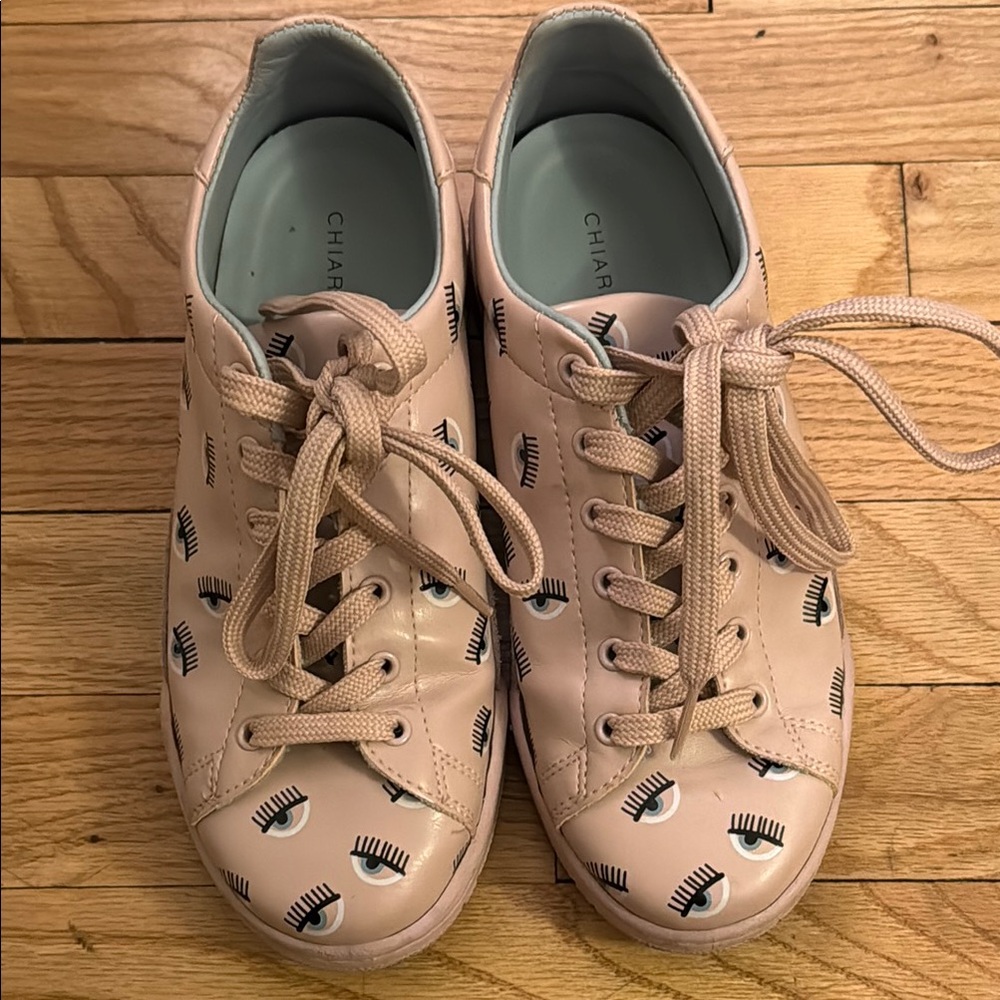 Chiara Ferragni Women's Pink Sneakers size 37 worn